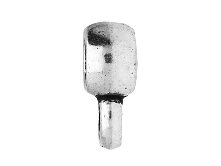 Oliwka / krawatka / 3x7x4mm / srebrny / otwór 2mm / uchwyt 1mm / 20szt