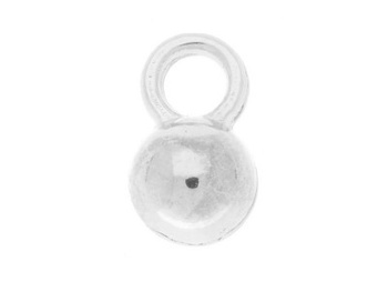 Kuleczki / zawieszka charms / 6.5x4x4mm / jasny srebrny / 20szt