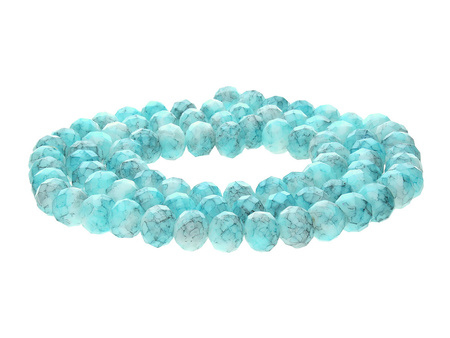 Candy™ / rondelle / 3x4mm / błękitno-szary / 135szt