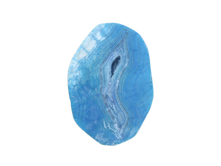 Agat druzy / plaster nieregularny / 39x25x8mm / niebieski / 1szt
