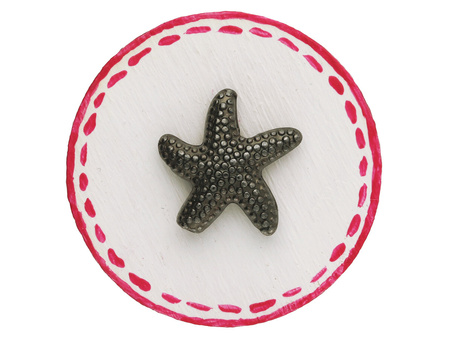 Rozgwiazda / przekładka / 13x14mm / czarny / metal / 1szt