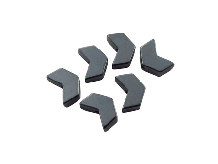 Kamień naturalny hematyt, strzałka / 5x6x2mm / otwór 1mm / 10szt