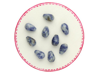 Sodalit / kropla fasetowana / 12x4mm / 2szt