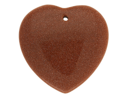 Piasek Pustyni / zawieszka / serce / 35x35x8mm / 1szt