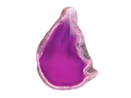 Agat / zawieszka / plaster nieregularny / 82x62x5mm / różowy / 1szt