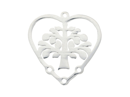 Drzewko / łącznik / stal chirurgiczna / 20x19.5x1mm / srebrny / 1szt