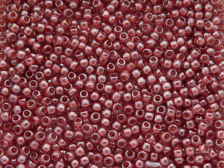 TOHO™ / Round 11/0 / Transparent Lustered / Rose Mauve Lined / 10g / ~1100szt