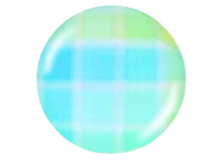 Kaboszon szklany z grafiką K25 PT1257 / turkusowy / 25mm / 2szt