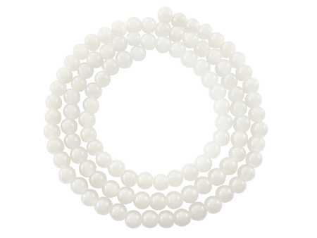 Koraliki MIST™ kula 12mm / biały, mleczny / otwór 2.2mm / 1sznur / 70 koralików