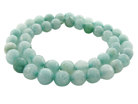 Agat, kula fasetowana 5-6mm / pastelowy turkusowy / otwór 1.4mm / 60szt