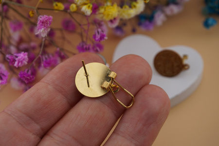 Sztyfty z zapięciem / stal chirurgiczna / 15mm / złoty / 2szt