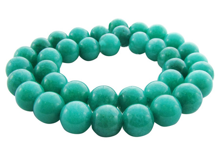 Agat, kula 8mm / turkusowy, zielony / otwór 1.3mm / 49szt / 1 sznur