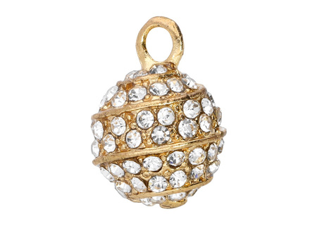 Kula Glamm™ / zawieszka charms / 78 cyrkonii / 16.5x12x12mm / kolor KC Gold / 1szt