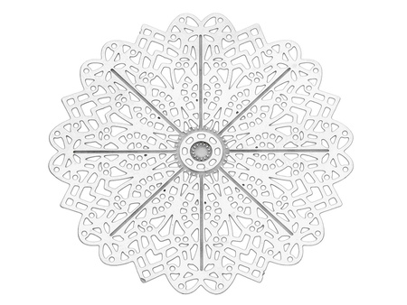 Śnieżynka / zawieszka filigranowa / stal nierdzewna / 35x35x0.3mm / srebrny / 1szt