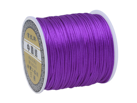 Sznurek satynowy / 1.5mm / ciemny fioletowy / 70m