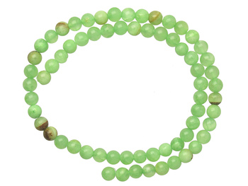 Chalcedon afgański / kula / 6mm / zielony / sznur / 65szt