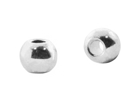Przekładka kulka 7x8mm / kolor srebrny / otwór 2.5mm / 4szt