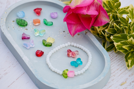 Listki / przekładka / szkło / 7x14mm / zielony / 2szt