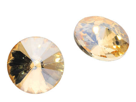 bonny™ / kryształy szklane / rivoli / 10mm / Lt. Silk / 12szt