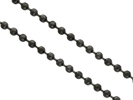 Łańcuszek kulkowy / 3.2mm / czarny / 1m