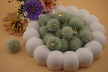 Pomponik / zawieszka / 18mm / szałwia /1szt