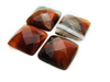Kamień naturalny, kaboszon, sardonyks / szlifowany / kwadrat / 15x15x6mm / 1szt