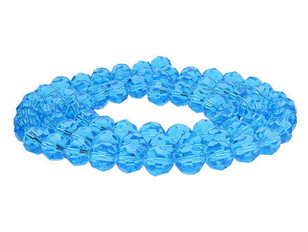 CrystaLove™ / kryształki szklane / ball / 4mm / lazurowy / transparentny / 100szt