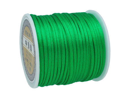 Sznurek satynowy / 2mm / zielony / 30m