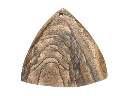 Jaspis Pejzażowy / zawieszka / trójkąt / 45x43x6.5mm / 1szt