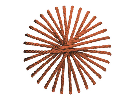 Sznurek skręcany / nylonowy / 3mm / ceglasty / 4m
