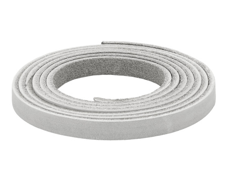 Rzemień naturalny / płaski / 10x2mm / szary / 1m