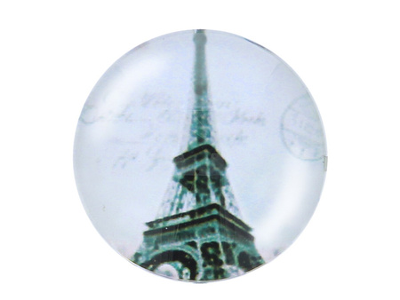 Kaboszon szklany z grafiką K25 PT1269 / szary / 25mm / 2szt