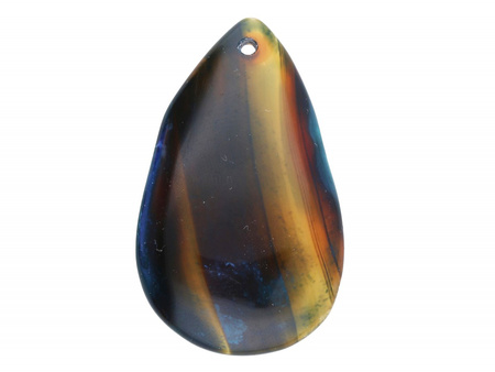 Agat / zawieszka / kropla / 52x31x6mm / brązowy / 1szt