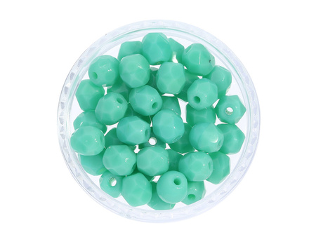 Firepolish™ / 3mm / Opaque / Dark Green Turguoise / 40szt