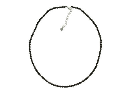 Baza naszyjnika / spinel / fasetowany / 3mm / zapięcie metal / czarny / 38cm / 1szt