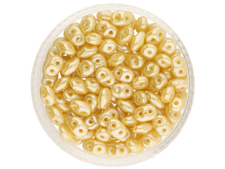 SuperDuo™ / 2.5x5mm / Luster / Opaque Ivory / 10g / ~140szt