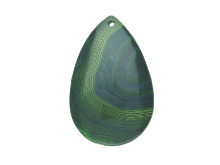Agat / zawieszka / kropla / 48x30x6mm / zielony / 1szt