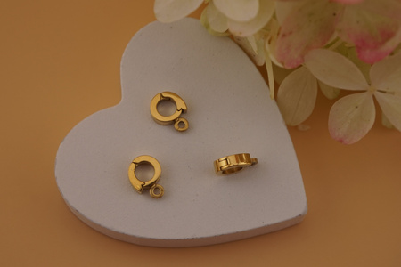 Krawatka odpinana / stal chirurgiczna / 9x7mm / złoty / 1szt