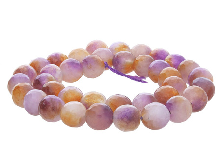 Agat / kula fasetowana / 10mm / multikolor / 35szt