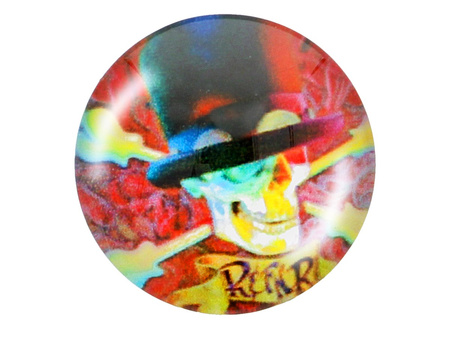 Kaboszon szklany z grafiką K20 PT1199 / multikolor / 20mm / 2szt