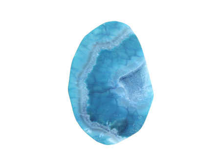 Agat druzy / plaster nieregularny / 42x30x9mm / niebieski / 1szt