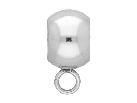 Krawatka metalowa, oliwka z uchwytem 6x12x8mm / kolor srebrny / otwór 4,5mm / 1szt