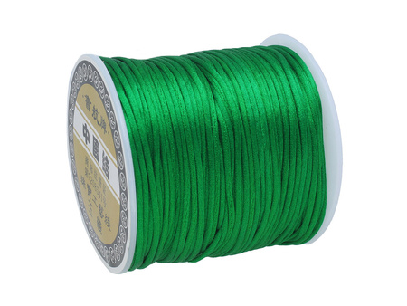Sznurek satynowy / 1.5mm / ciemny zielony / 70m