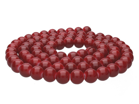 Koraliki powlekane / kula / 6mm / ciemny karminowy / 150szt