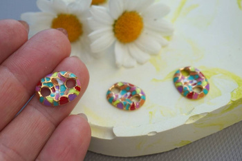 Gaudi / łącznik  / stal chirurgiczna / 16x13mm / otwór 1.5mm / multikolor, złoty / 1szt