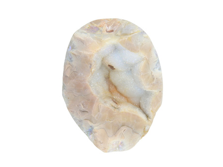 Agat druzy / plaster nieregularny / 47x36x17mm / kremowy / 1szt