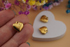 Serce / zawieszka ze stali chirurgicznej / 12,5x12mm / złoty / 1szt