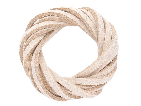 soEasy™ / rzemień zamszowy / płaski / 3x1.5mm / cafe latte / 95cm / 4szt