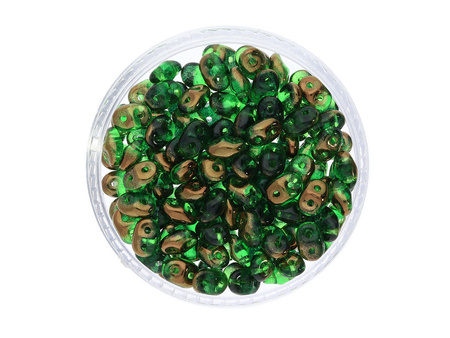 SuperDuo™ / 2.5x5mm / Luster Bronze / Chrysolite / 10g / ~140szt