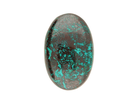 Azuryt / kaboszon / klasa AAA / 33x21x6mm / turkusowy / 1szt